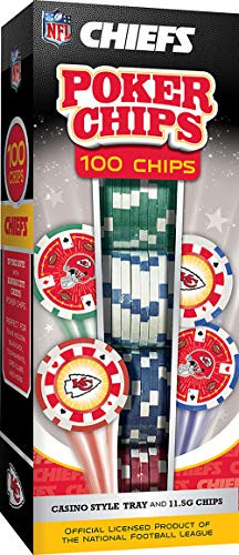 MasterPieces NFL Kansas City Chiefs Poker Chips, 100 Piece