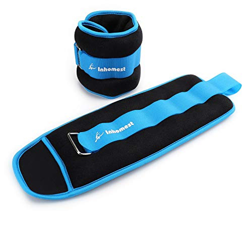 Inhomest Ankle Weights for Women and Men - Strength Training Wrist/Leg/Arm Weight Set with Adjustable Strap for Jogging, Gym, Aerobics, Physical Therapy, Resistance Training Sky Blue - 8 lbs Pair Inhomest Ankle Weights for Women and Men - Strength Training Wrist/Leg/Arm Weight Set with Adjustable Strap for Jogging, Gym, Aerobics, Physical Therapy, Resistance Training Sky Blue - 8 lbs Pair