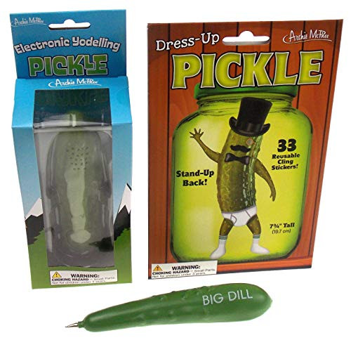Yodelling Pickle Bundle with Dress Up Pickle  and inch Big Dillinch  Pickle Pen