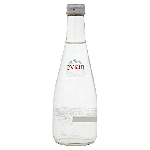 Evian Non-Sparkling Still Natural Spring Water, 11.1 Fl Oz 12 Glass Bottles