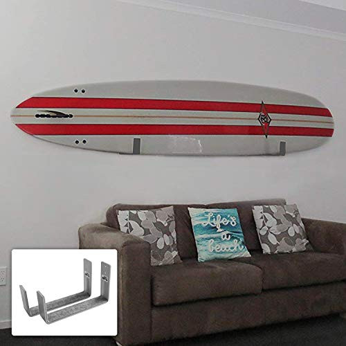 BPS Minimalist Standup Paddleboard Board Alloy Wall Rack  Paddleboard Wall Mount Racks/SUP Board Rack for Garage, Shop, Office, Home, Living Room and Garden - Quick and Easy to Install Ocean Grey