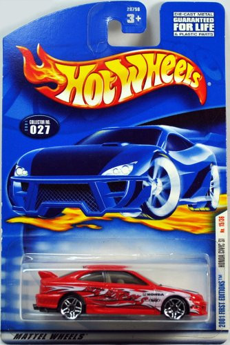 Hot Wheels 2001 First Editions Honda Civic Si 15/36 with Protective Collectors Case