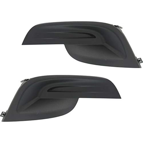 Make Auto Parts Manufacturing Set of 2 Driver  and  Passenger Side Black Plastic Fog Light Cover For Nissan Altima 2013 2014 2015 - NI1039114 NI1038114