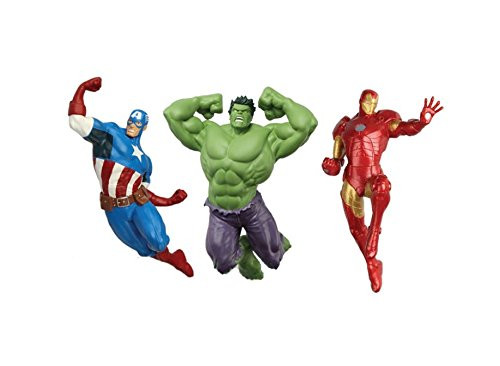 SwimWays Marvel Avengers Dive Characters Kids Pool Toy - Captain America, Hulk, and Iron Man Red, 8inch
