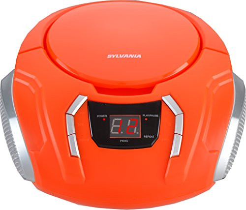 Sylvania Portable CD Boombox with AM/FM Radio Orange