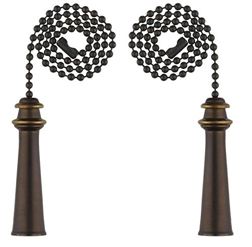 Westinghouse 7721400 Lighting Trophy Pull Chain, Oil Rubbed Bronze (2 - Pack)