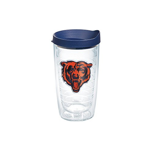 Tervis 1064562 NFL Chicago Bears Bear Tumbler with Emblem and Navy Lid 16oz, Clear Tervis 1064562 NFL Chicago Bears Bear Tumbler with Emblem and Navy Lid 16oz, Clear