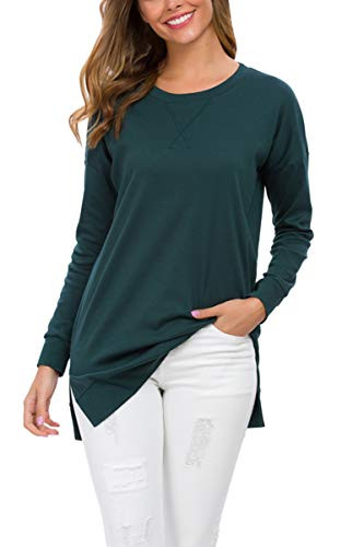 levaca Womens Pullover Sweatshirts Tunic Tops for Leggings Christmas Green S