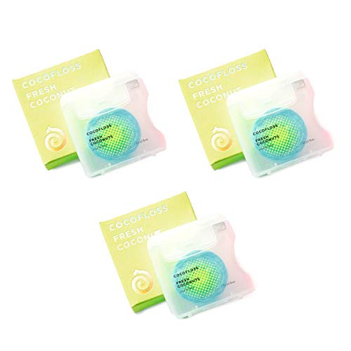 COCOFLOSS Coconut-Oil Infused Woven Dental Floss  Coconut  Dentist-Designed  Vegan and Cruelty-Free  6 month Supply 32 Yds x 3 Units COCOFLOSS Coconut-Oil Infused Woven Dental Floss  Coconut  Dentist-Designed  Vegan and Cruelty-Free  6 month Supply 32 Yds x 3 Units