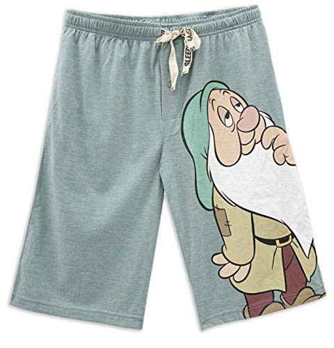 Disney Men's Snow White and The Seven Dwarfs Sleepy Lounge Shorts Large, Green