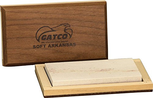 GATCO Soft Arkansas Stone with Case, Natural Stone, 4-Inch