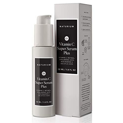 Vitamin C Super Serum Plus - 1 oz, Facial Serum with Vitamin C, Retinol, Hyaluronic Acid, Niacinamide  and  Salicylic Acid by Naturium