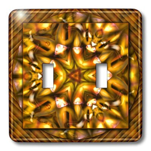 3dRose lsp_26764_2 Mandala Zen InnerBalance Harmony Gold Yellow Orange Glowing Chakra Meditation Toggle Switch