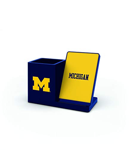 NCAA Michigan Wolverines Wireless Charger and Desktop Organizer, Team Color