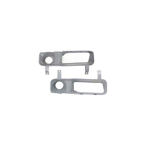 Fog Light Molding compatible with Dodge 2002 Dodge Ram 1500 Set of 2 Plastic Primed Left and Right Side