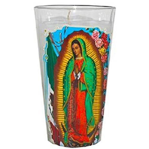 Glass Candle Cup Senora De Guadalupe, Count 1 - Candle / Grab Varieties  and  Flavors