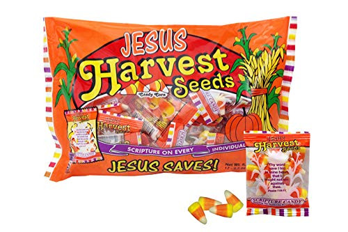 Scripture Candy, Jesus Harvest Seeds Candy Corn Bag, 17 Pieces