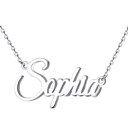 Name Necklace Personalized, Custom Made Nameplate Necklace Dainty Sterling Silver Gift for Mother Girlfriend Name Necklace Personalized, Custom Made Nameplate Necklace Dainty Sterling Silver Gift for Mother Girlfriend