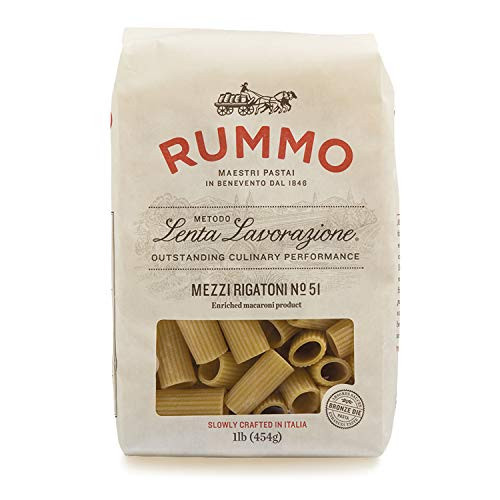 Rummo Italian Pasta Mezzi Rigatoni No.51, Always Al Dente 16 ounce
