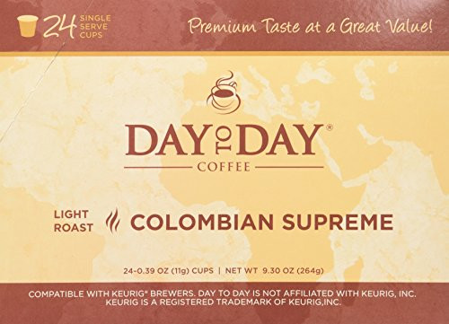 Day to Day Single Serve Coffee Cups, Colombian Supreme, 24 Count
