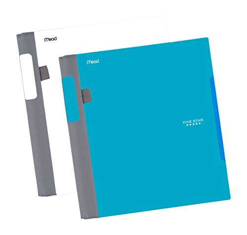 Five Star Advance Spiral Notebooks, 1 Subject, College Ruled Paper, 100 Sheets, 11" x 8-1/2", Teal, White, 2 Pack (73172)