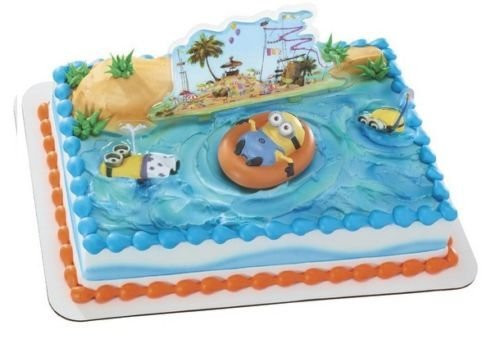 CakeDrake Minions Despicable Me Cake Birthday Beach Party Decorating Topper Figure Set CakeDrake Minions Despicable Me Cake Birthday Beach Party Decorating Topper Figure Set