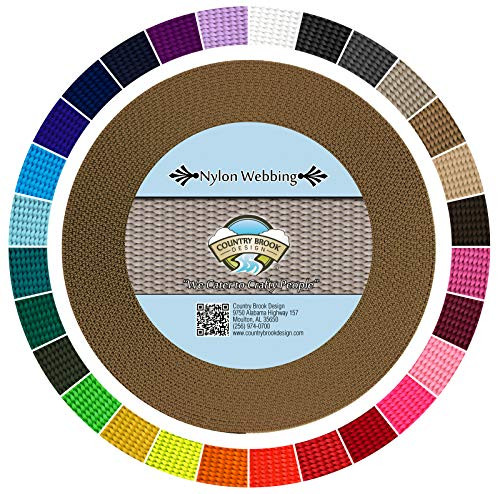 Country Brook Design - Coyote Tan 5/8 Inch Heavy Nylon Webbing 10 Yards