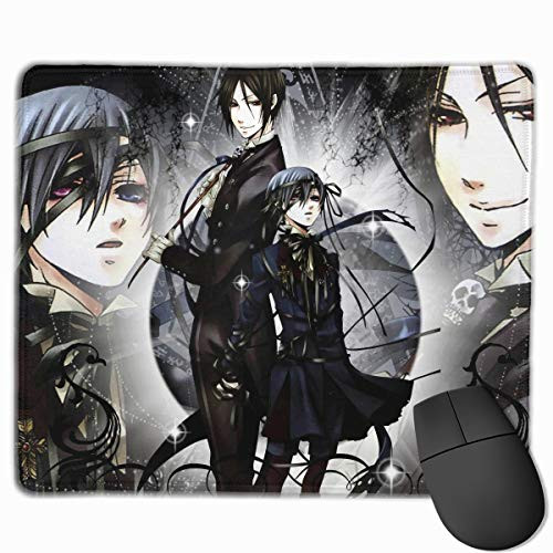 Black Butler Non-Slip Mouse Pad Rectangle Rubber Anime Mouse Pad Gaming Mouse Pad 12x9.8 Inch30x25 cm