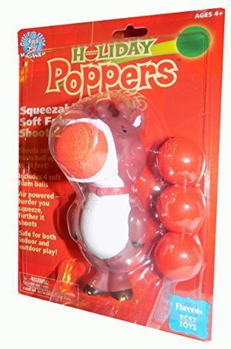 Hog Wild Holiday Poppers 5inch  Inch Mini Reindeer - Ideal Stocking Stuffer