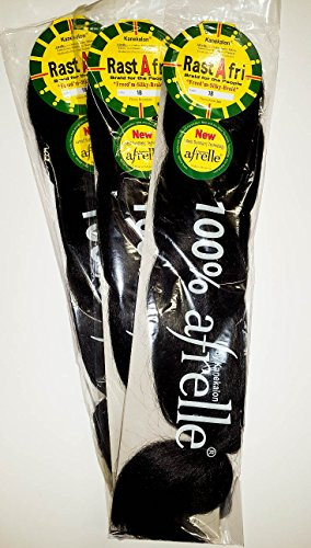 RastAfri Silky Braids Bundle of 3 4 Medium Brown