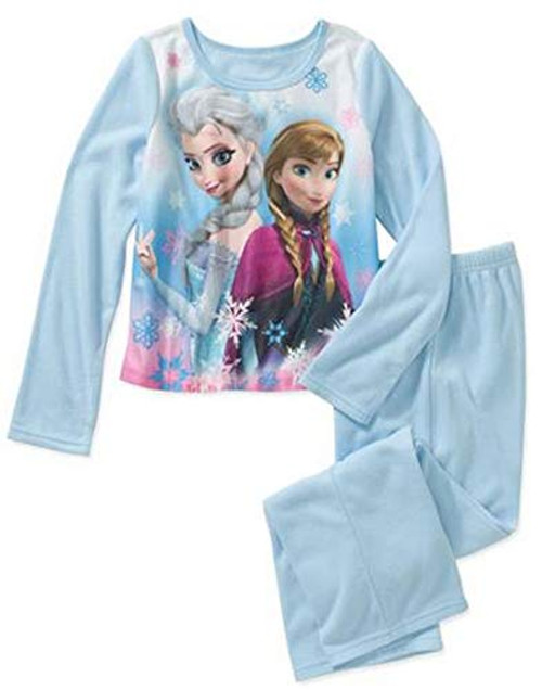 Disney Frozen Anna and Elsa Sisters Blue Flannel Pajama Set, Size 4/5 Disney Frozen Anna and Elsa Sisters Blue Flannel Pajama Set, Size 4/5