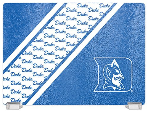 NCAA Duke Blue Devils Tempered Glass Cutting Board with Display Stand