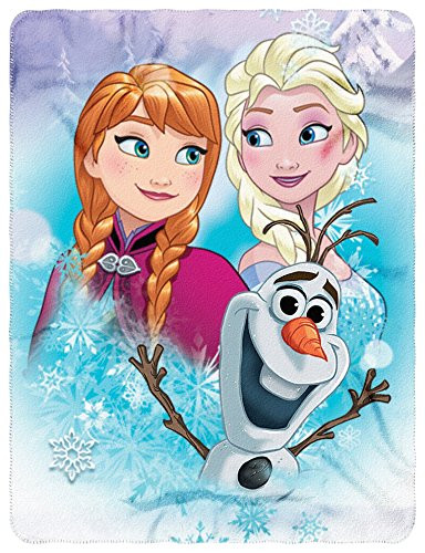 Disney Frozen, Snow Journey Fleece Throw Blanket, 45" x 60", Multi Color