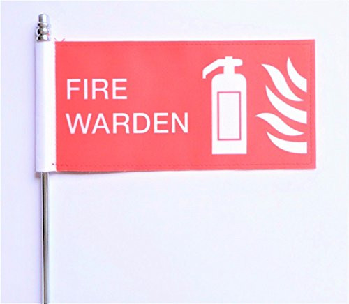 Fire Warden Red Office Workplace Health and Safety Ultimate Table Flag