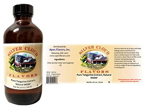 Pure Tangerine Extract, Natural WONF - 4 fl. oz. glass bottle