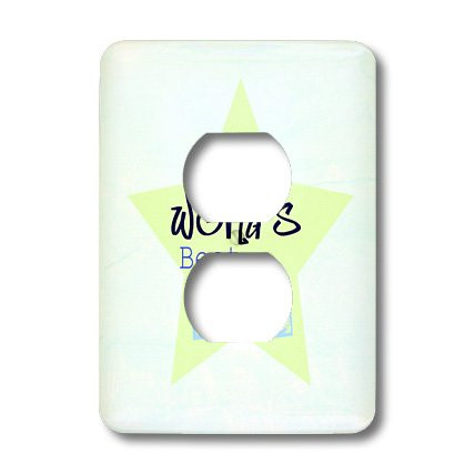 3dRose lsp_29389_6 Worlds Best Dad Yellow Star Fathers Day Outlet Cover Multi-Color