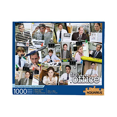 AQUARIUS The Office Cast Collage Puzzle 1000 Piece Jigsaw Puzzle - Glare Free - Precision Fit - Virtually No Puzzle Dust - Officially Licensed The Office Merchandise  and  Collectibles - 20 x 28 Inches