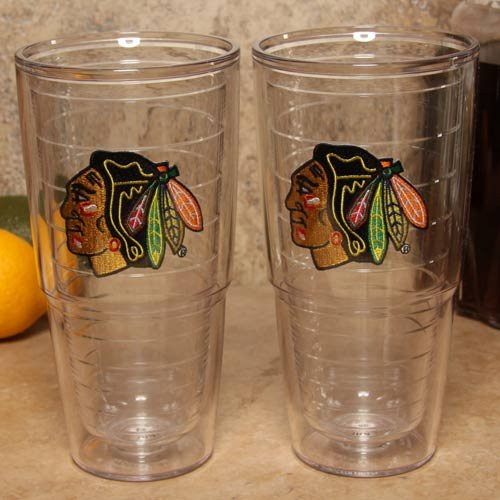 Tervis 1044764" NHL Chicago Blackhawks Tumbler, 24 oz, Clear
