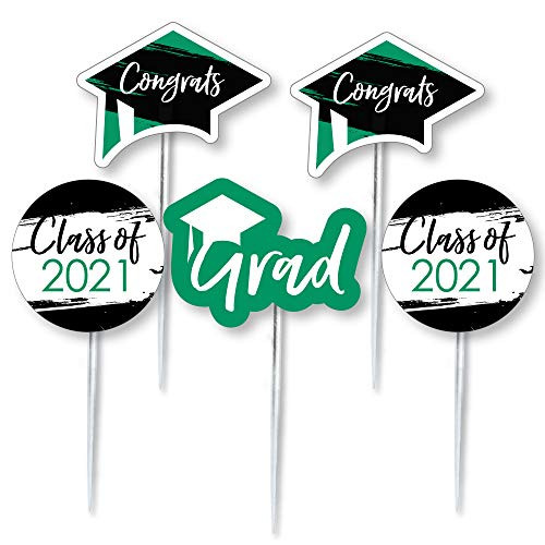 Big Dot of Happiness Green Grad - Best is Yet to Come - Dessert Cupcake Toppers - Green 2021 Graduation Party Clear Treat Picks - Set of 24 Big Dot of Happiness Green Grad - Best is Yet to Come - Dessert Cupcake Toppers - Green 2021 Graduation Party Clear Treat Picks - Set of 24