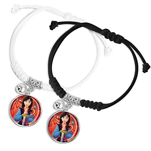 IGBSGFN Mulan Couple Bracelet Crystal Glass Bracelet Charm Bracelets