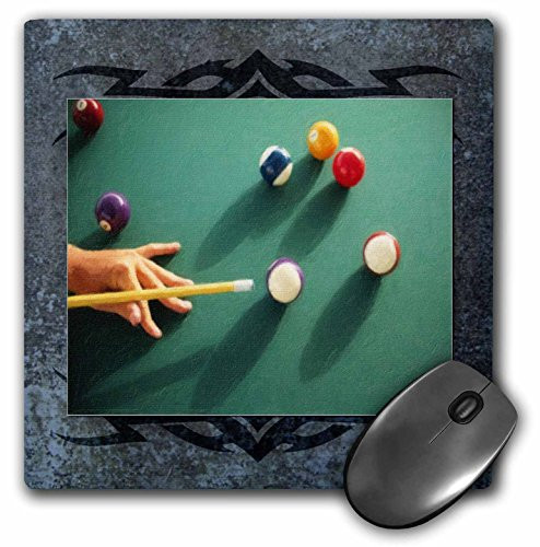 3dRose LLC 8 X 8 X 0.25 Inches Playing Pool Mouse Pad (mp_99505_1)