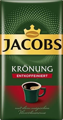 Jacobs Kronung Entkoffeiniert Decaf Ground Coffee 500 Gram / 17.6 Ounce Pack of 1