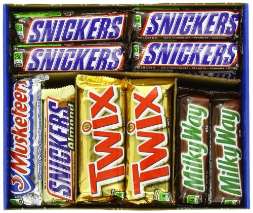 M and M Mars Chocolate Bar Variety Pack, 55 Ounce, 30 Count