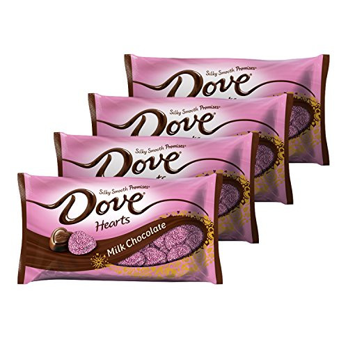 DOVE PROMISES Valentine Milk Chocolate Candy Hearts 8.87-Ounce Bag Pack of 4 DOVE PROMISES Valentine Milk Chocolate Candy Hearts 8.87-Ounce Bag Pack of 4
