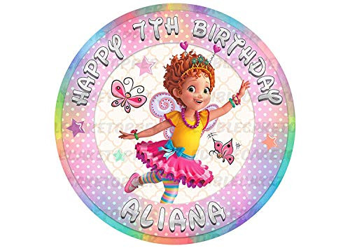 Fancy Nancy Edible Round Personalized Edible Cake Image Cake Topper Decoration - 6inch  Inches Circle