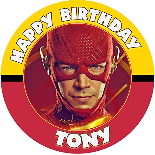 Flash Edible Round Personalized Edible Cake Image Cake Topper Decoration - 6inch  Inches Circle