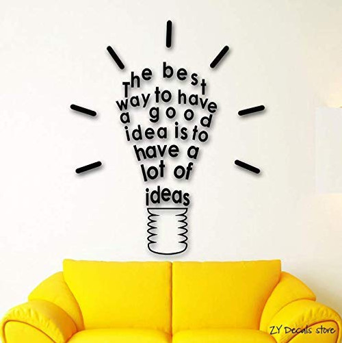 Inspiration Message Idea Wall Decal Quote Wall Sticker Office Room Removable Art Mural Home Decoration Wallpaper 67X56Cm Inspiration Message Idea Wall Decal Quote Wall Sticker Office Room Removable Art Mural Home Decoration Wallpaper 67X56Cm