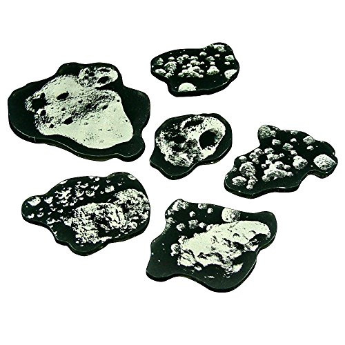 LITKO Space Fighter, Asteroid Template Set, Translucent Grey 6