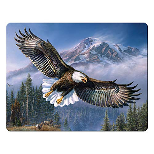 River's Edge Products Tempered Glass Cutting Board, 12 by 16 Inches, Eagle