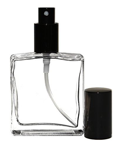 Riverrun Large Perfume Cologne Atomizer Empty Refillable Glass Bottle Black Sprayer 3.4 oz 100ml 1 Bottle